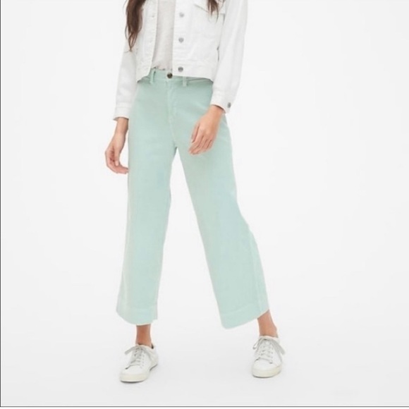 Gap wide Leg crop Girl Friend chino size 8 - Picture 1 of 17